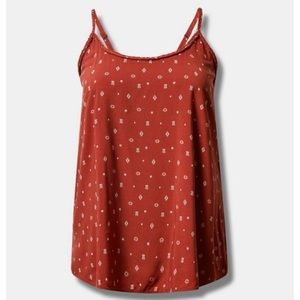 NWT TORRID CHALLIS BRAIDED SLEEVELESS TANK SIZE 1